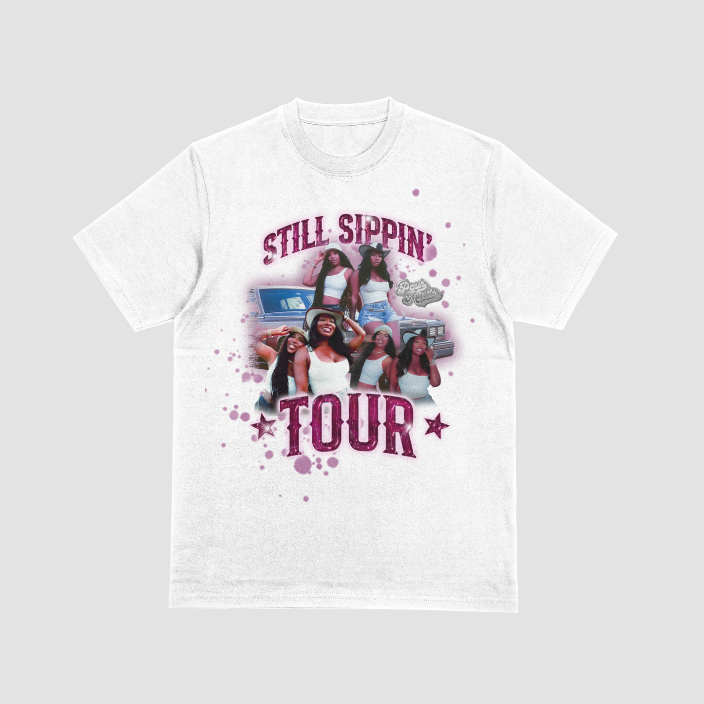 Pour Minds Still Sippin' Tour Tee 2 (White)