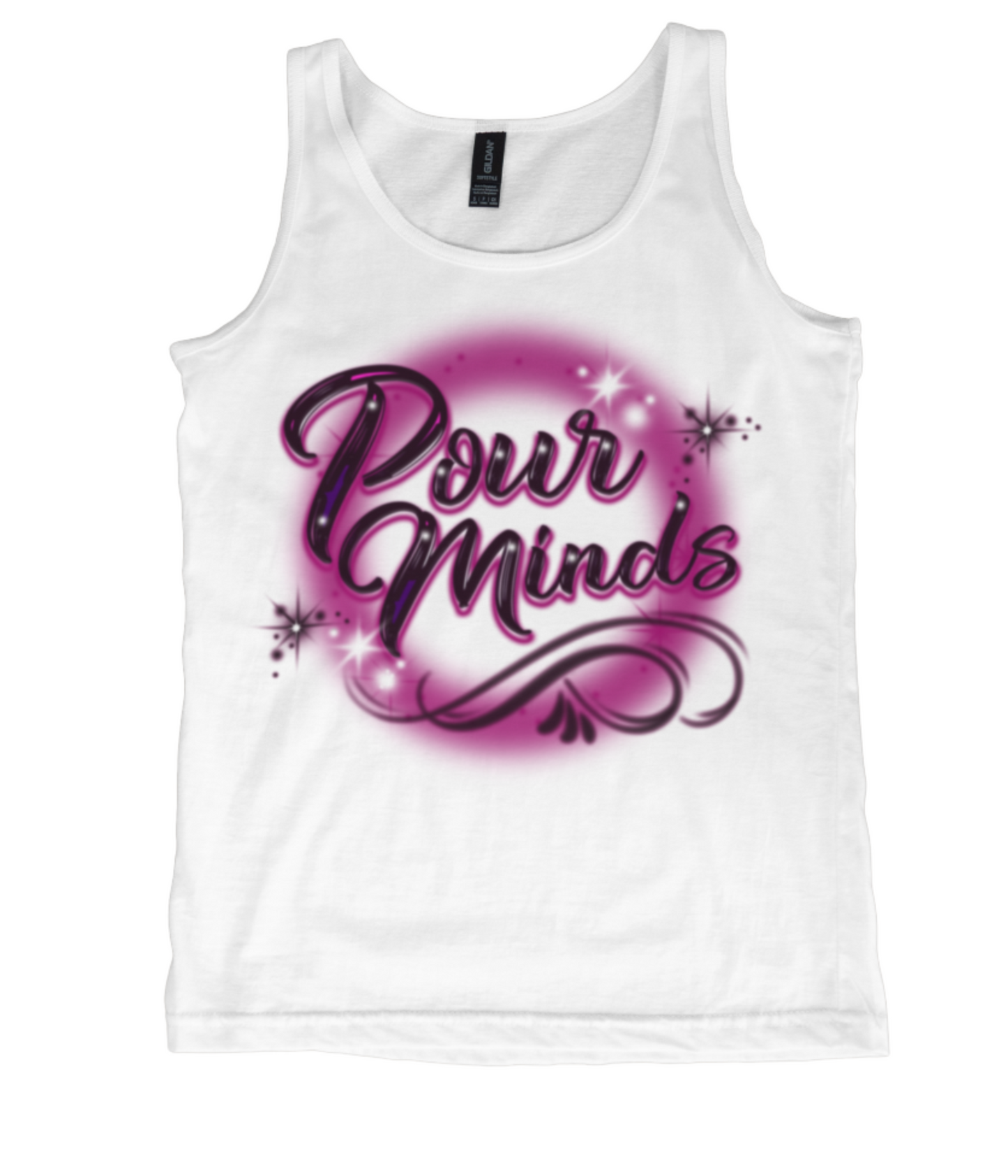 Airbrush Pour Minds Tank (White)